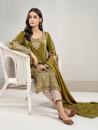 2 Piece Khaddar Suit-Embroidered (Unstitched)