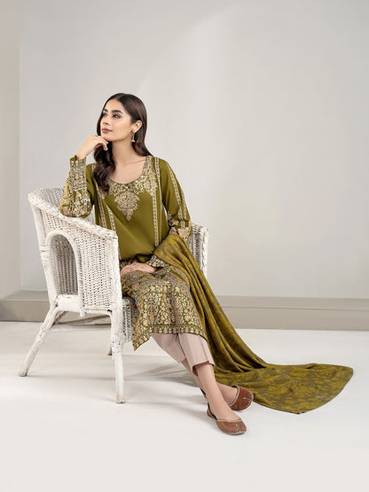 2 Piece Khaddar Suit-Embroidered (Unstitched)