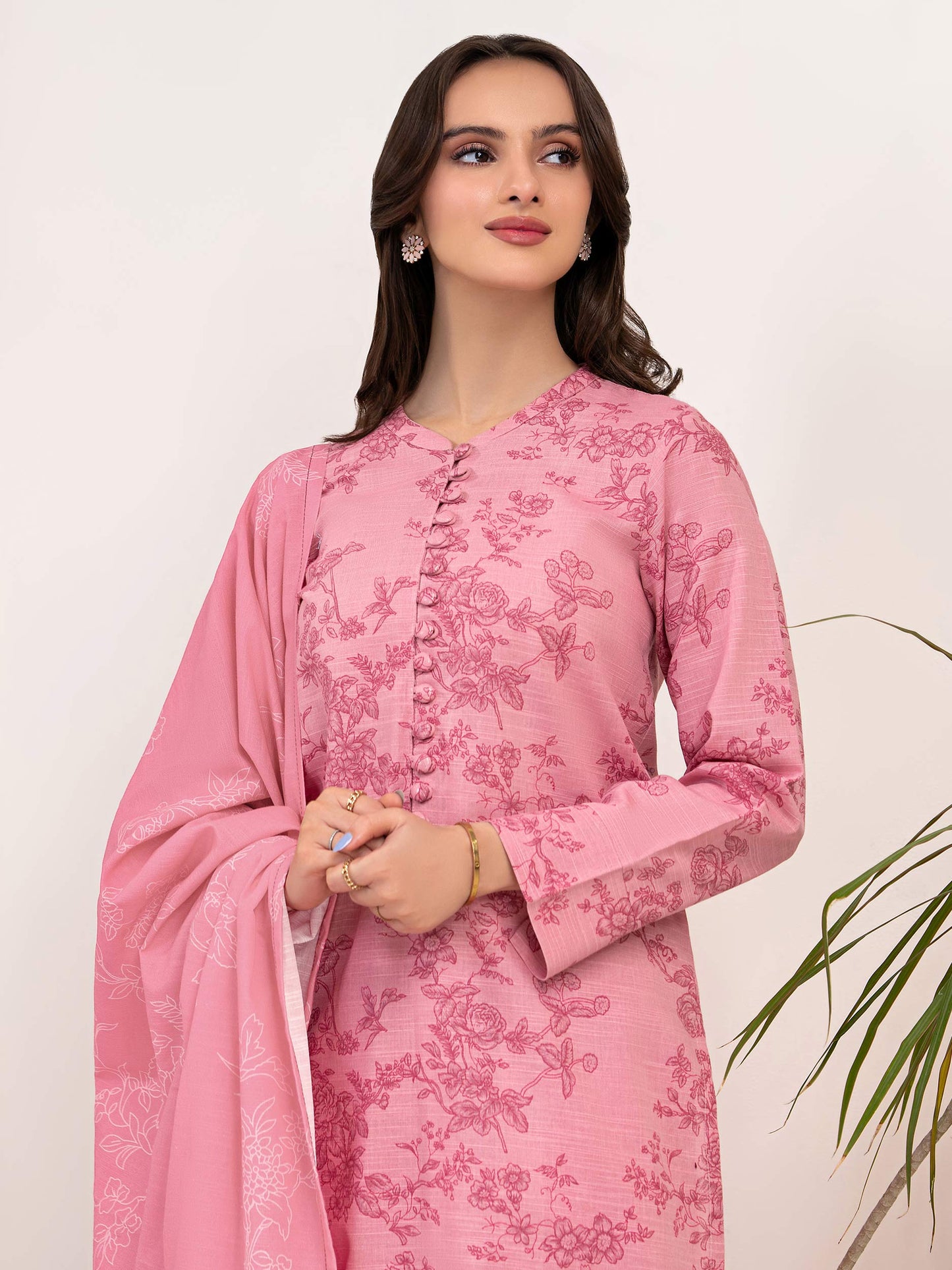 3 Piece Khaddar Suit-Printed (Unstitched)