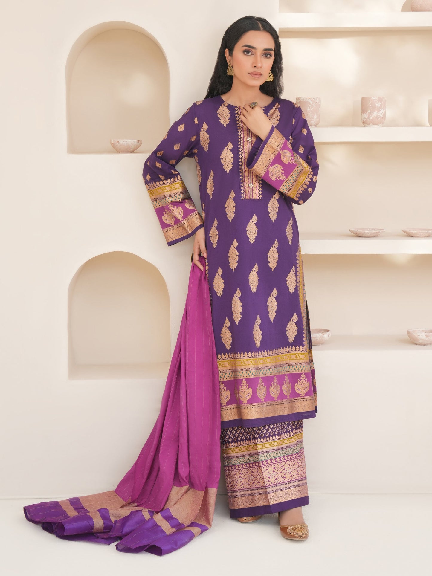 3 Piece Lawn Suit-Paste Print (Unstitched)