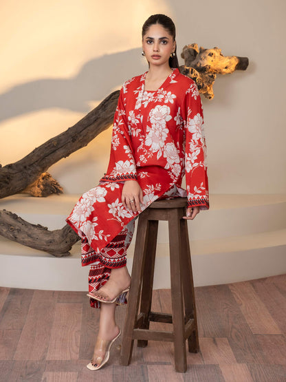 2 Piece Khaddar Suit-Printed (Unstitched)