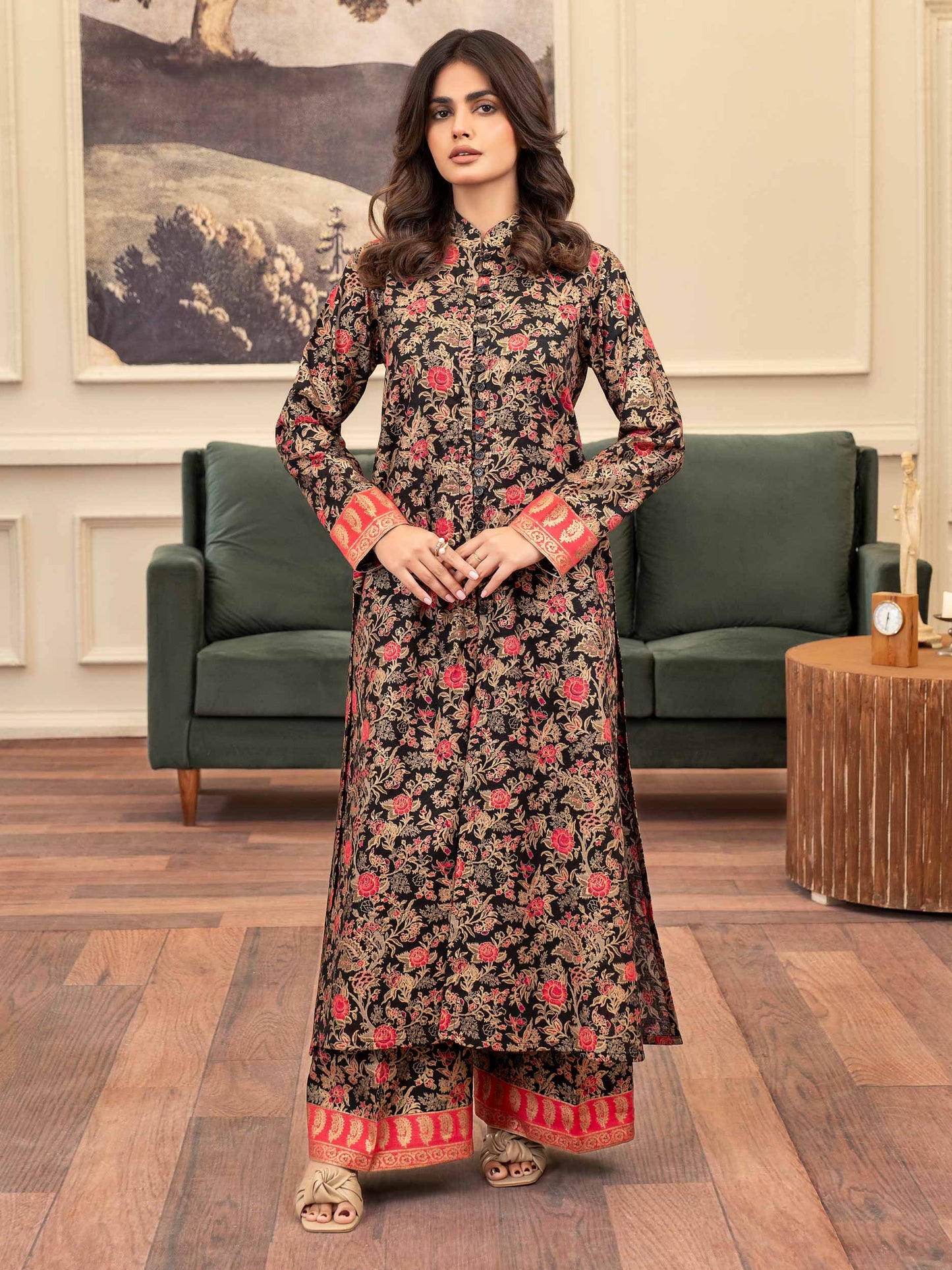 Khaddar Shirt-Paste Print (Unstitched)