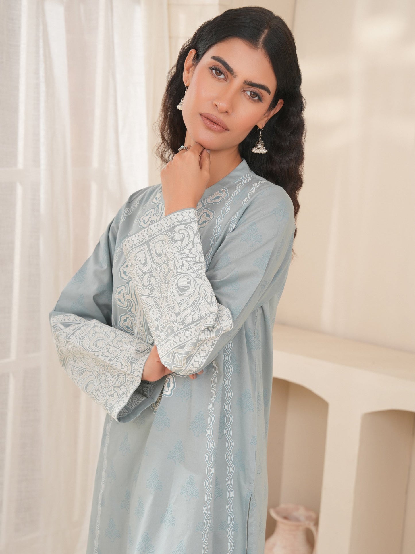Lawn Shirt-Paste Print (Unstitched)
