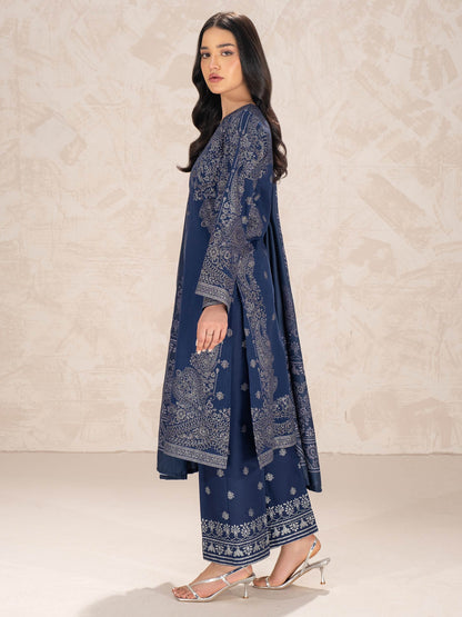 3 Piece Khaddar Suit-Paste Print (Unstitched)