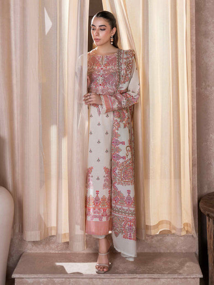 3 Piece Khaddar Suit-Paste Print (Unstitched)
