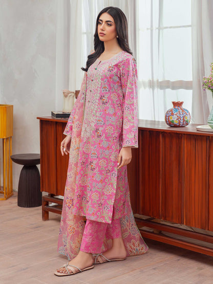 3 Piece Lawn Suit-Embroidered (Unstitched)