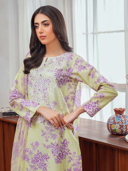 3 Piece Lawn Suit-Embroidered (Unstitched)