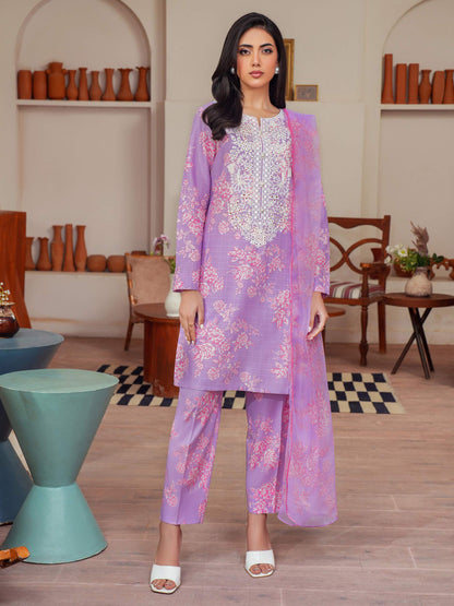 3 Piece Lawn Suit-Embroidered (Unstitched)