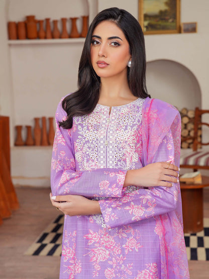 3 Piece Lawn Suit-Embroidered (Unstitched)
