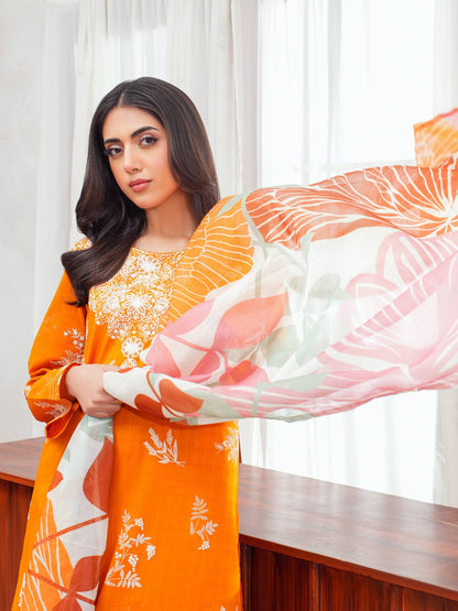 3 Piece Lawn Suit-Embroidered (Unstitched)