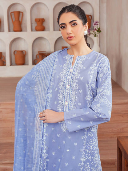 3 Piece Lawn Suit Embroidered (Unstitched)