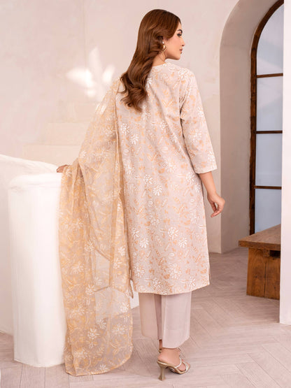 3 Piece Lawn Suit-Embroidered (Unstitched)