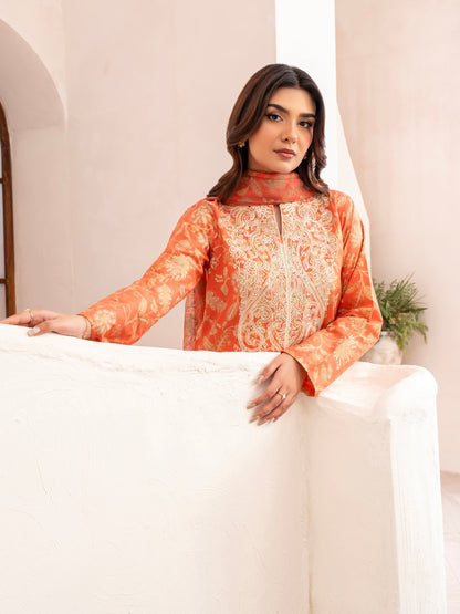 3 Piece Lawn Suit-Embroidered (Unstitched)