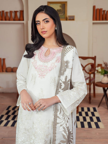 3 Piece Lawn Suit Embroidered (Unstitched)