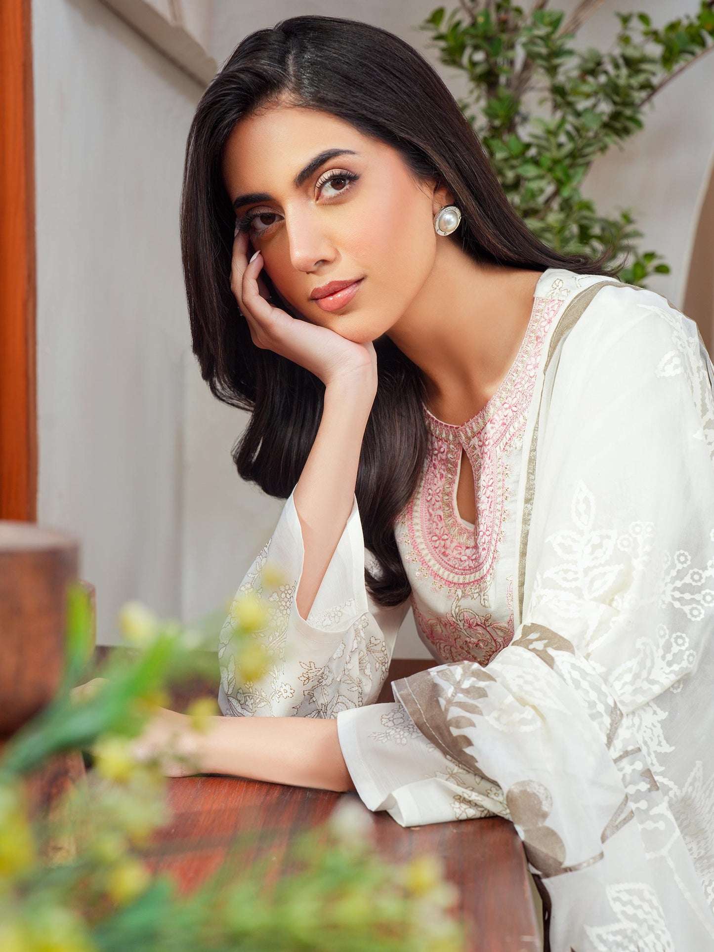 3 Piece Lawn Suit Embroidered (Unstitched)