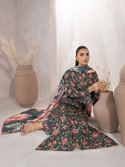 3 Piece Khaddar Suit-Printed (Unstitched)