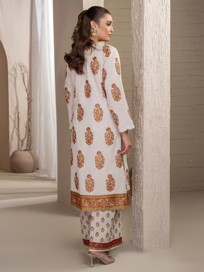 2 Piece Khaddar Suit-Paste Print (Unstitched)