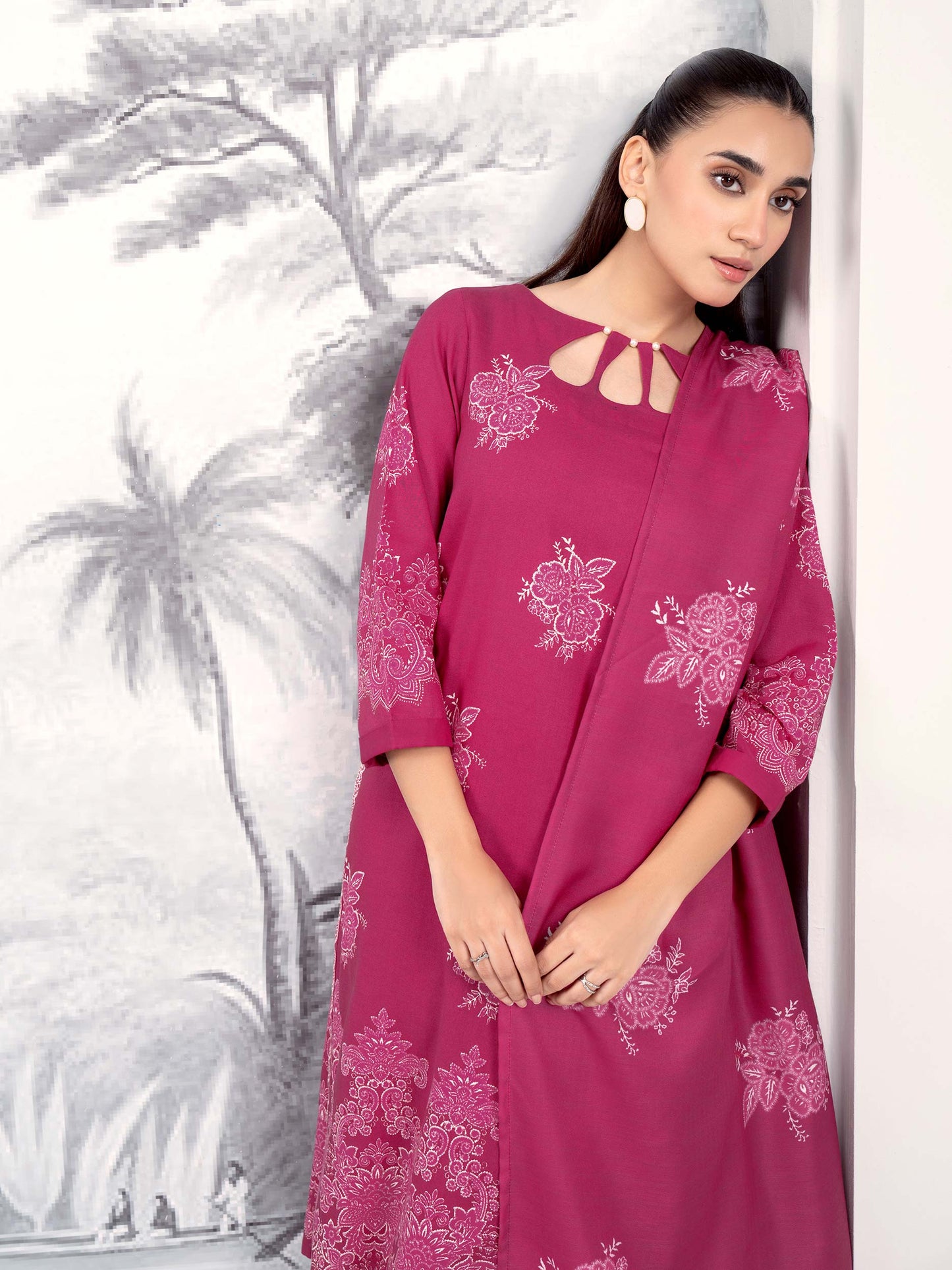 3 Piece Khaddar Suit-Printed (Unstitched)