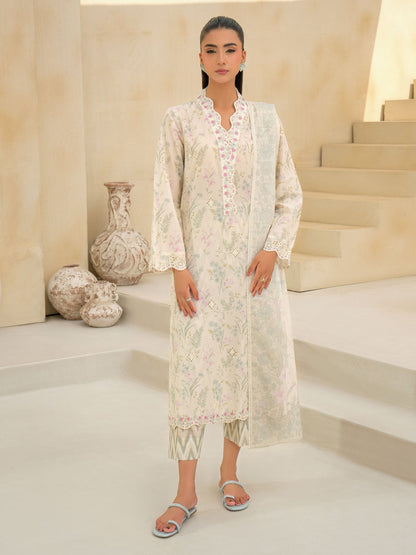 3 Piece Lawn Suit-Embroidered (Unstitched)