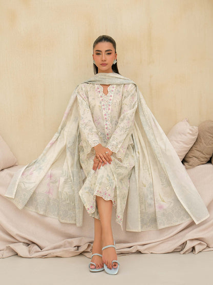 3 Piece Lawn Suit-Embroidered (Unstitched)