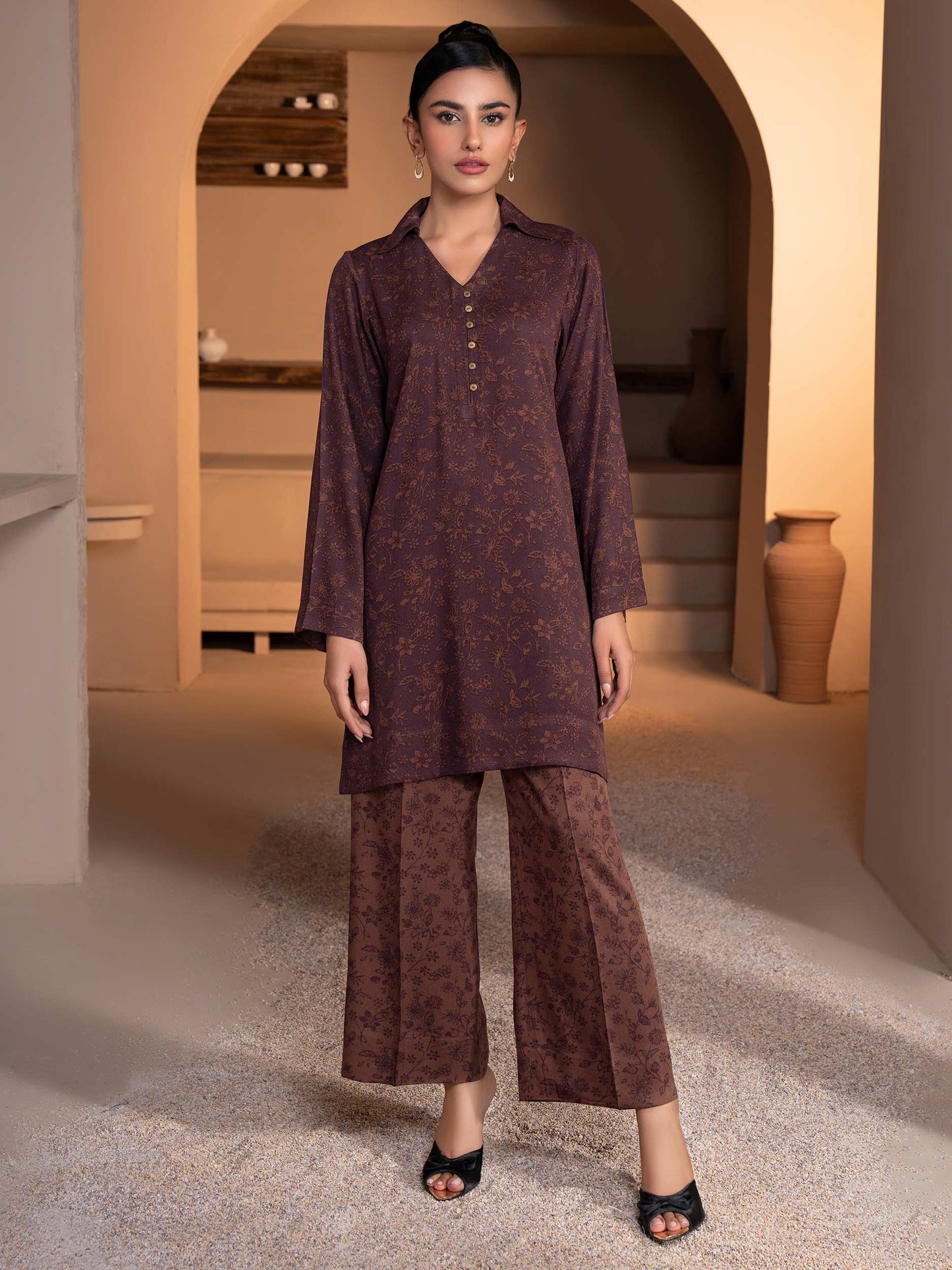 2 Piece Stone Suit-Printed (Unstitched)