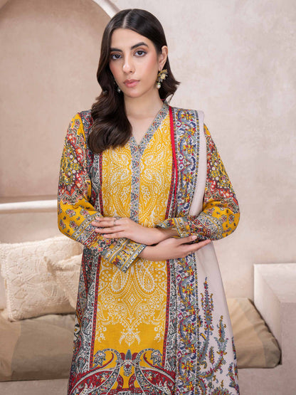 3 Piece Khaddar Suit-Printed (Unstitched)