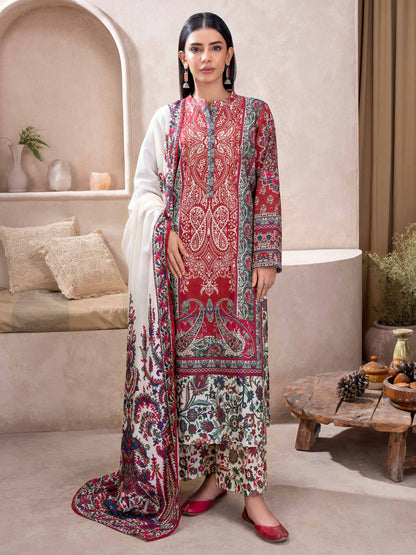 3 Piece Khaddar Suit-Printed (Unstitched)