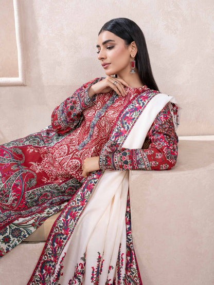 3 Piece Khaddar Suit-Printed (Unstitched)