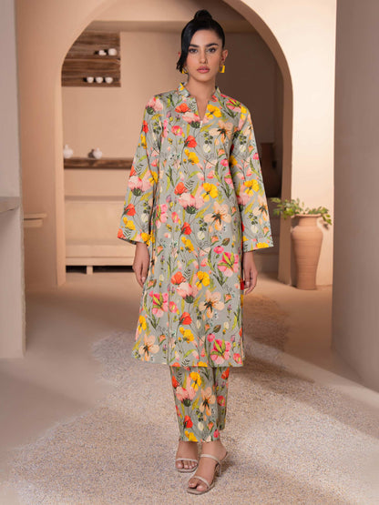 2 Piece Khaddar Suit-Printed (Unstitched)