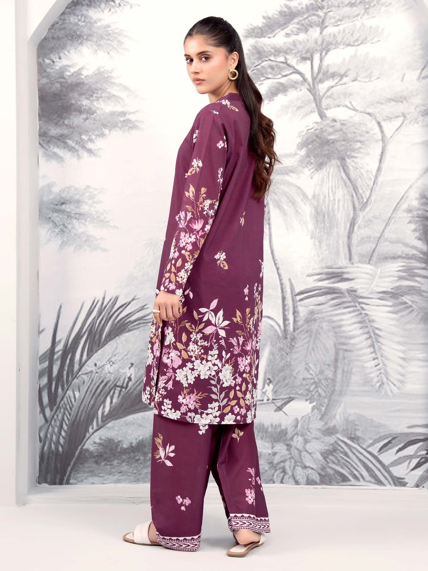 2 Piece Khaddar Suit-Printed (Unstitched)