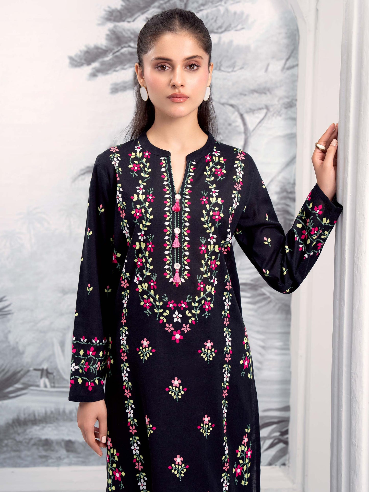 2 Piece Khaddar Suit-Printed (Unstitched)