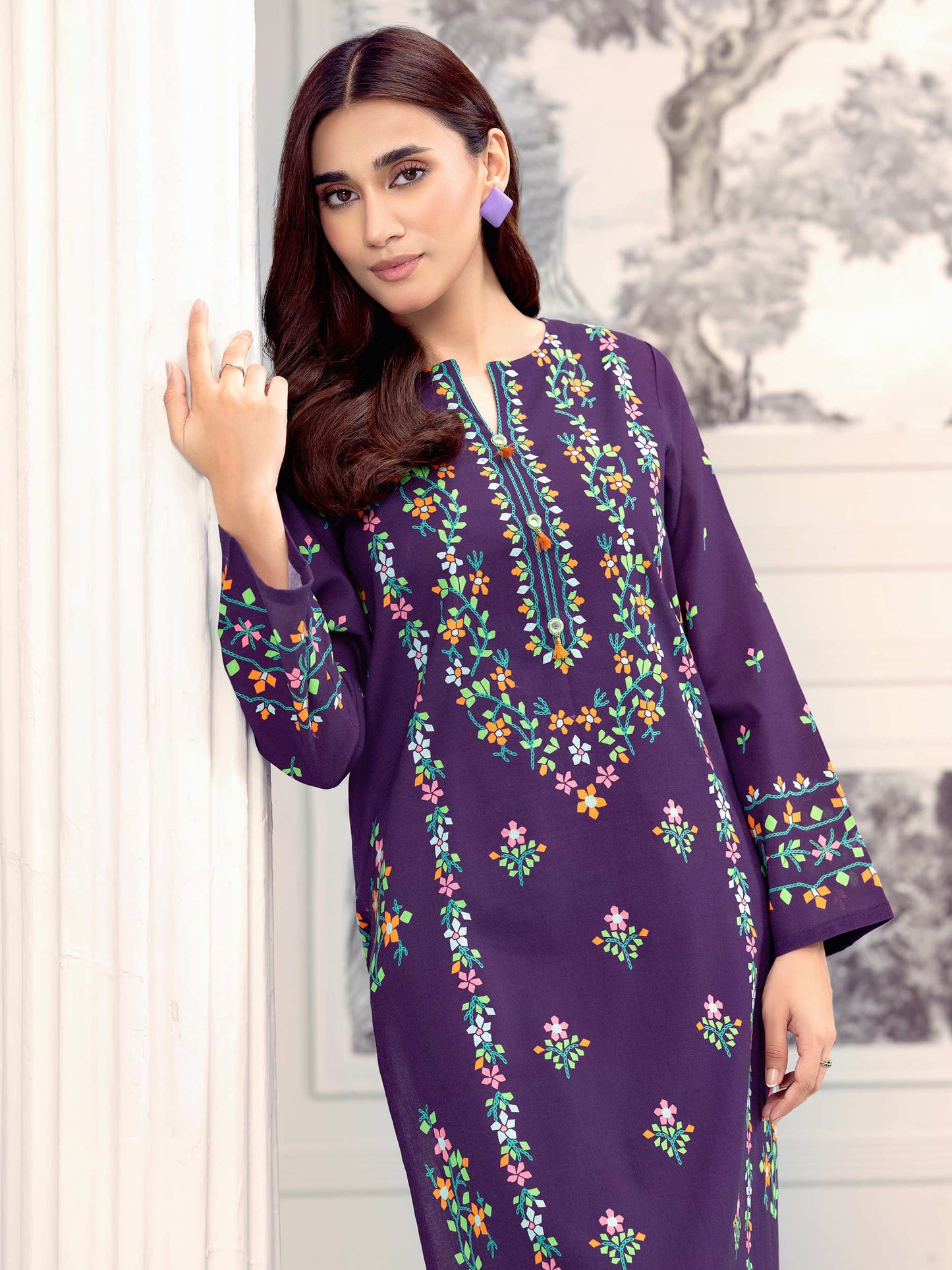 2 Piece Khaddar Suit-Printed (Unstitched)