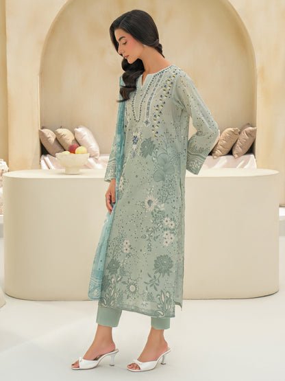 3 Piece Lawn Suit-Embroidered (Unstitched)