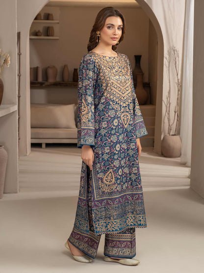 2 Piece Khaddar Suit-Paste Print (Unstitched)