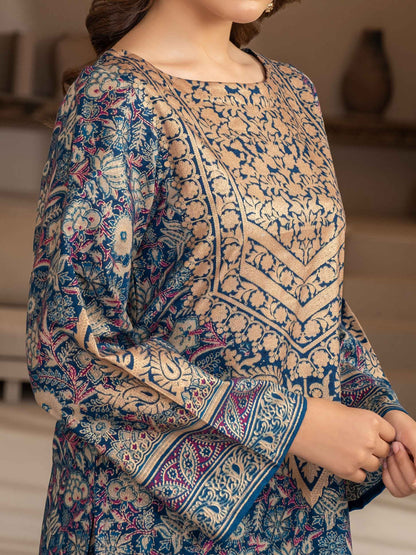 2 Piece Khaddar Suit-Paste Print (Unstitched)
