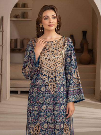 2 Piece Khaddar Suit-Paste Print (Unstitched)