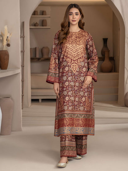 2 Piece Khaddar Suit-Paste Print (Unstitched)