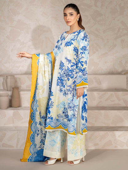 3 Piece Khaddar Suit-Printed (Unstitched)