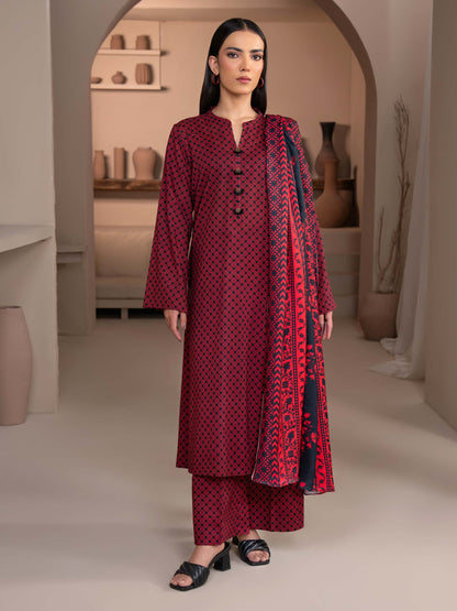3 Piece Khaddar Suit-Printed (Unstitched)