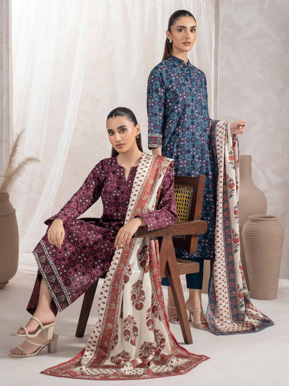 3 Piece Khaddar Suit-Printed (Unstitched)