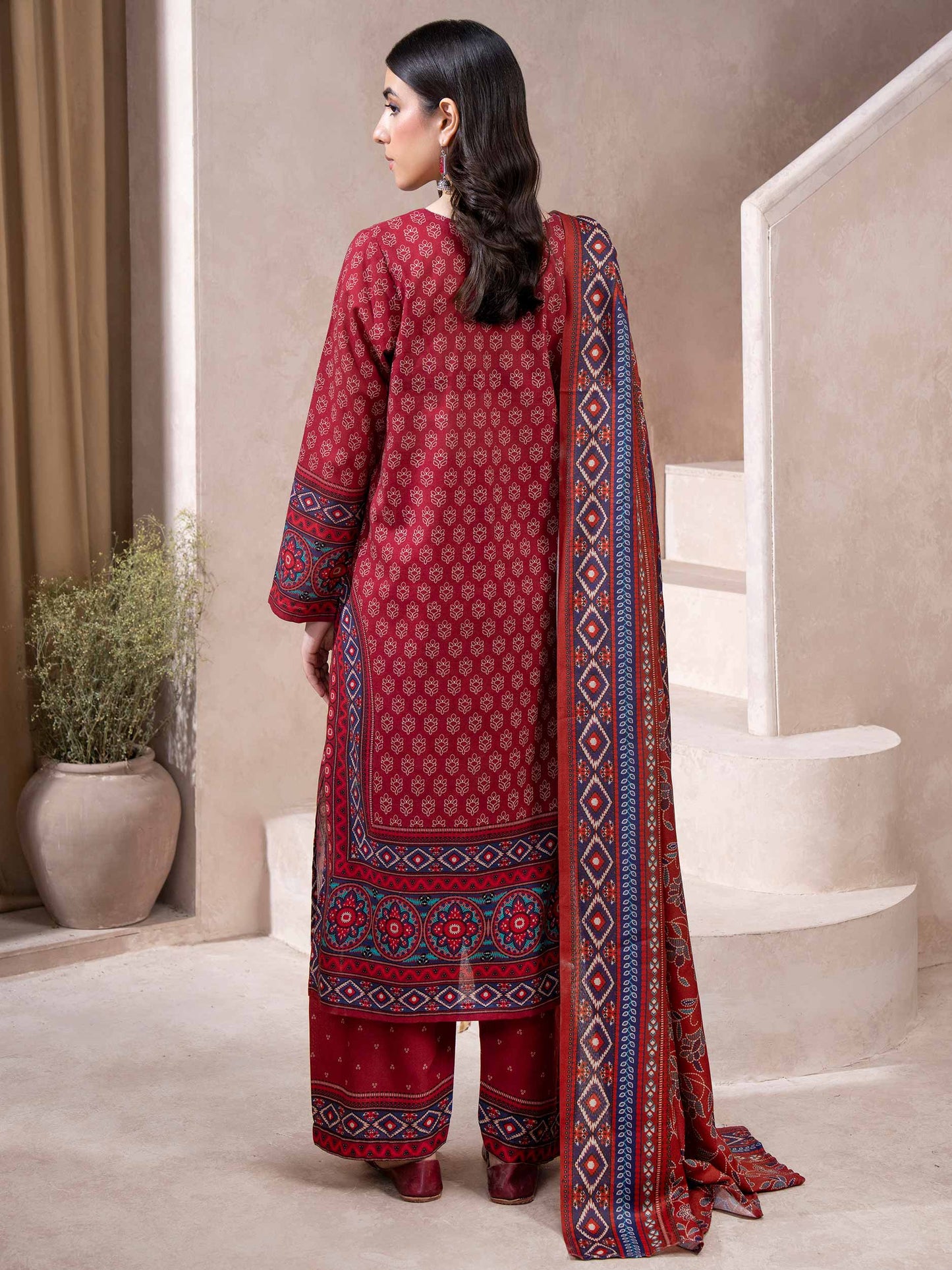 3 Piece Khaddar Suit-Printed (Unstitched)