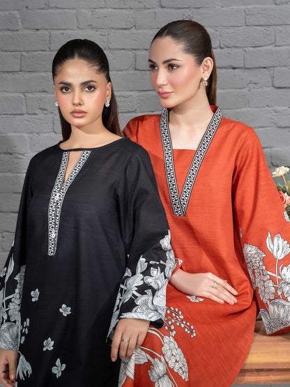 2 Piece Khaddar Suit-Printed (Unstitched)