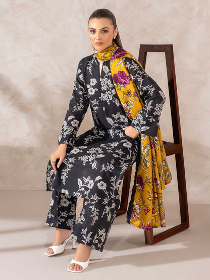 3 Piece Khaddar Suit-Printed (Unstitched)