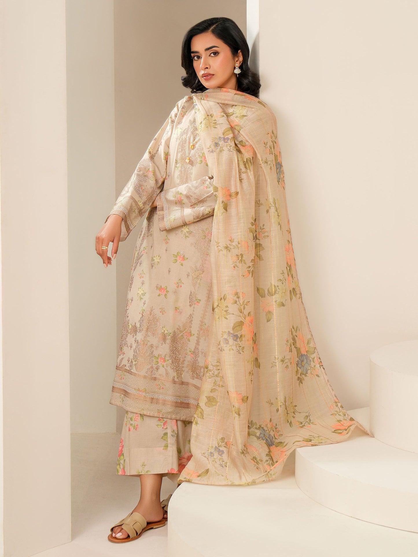 3 Piece Lawn Suit-Paste Print (Unstitched)
