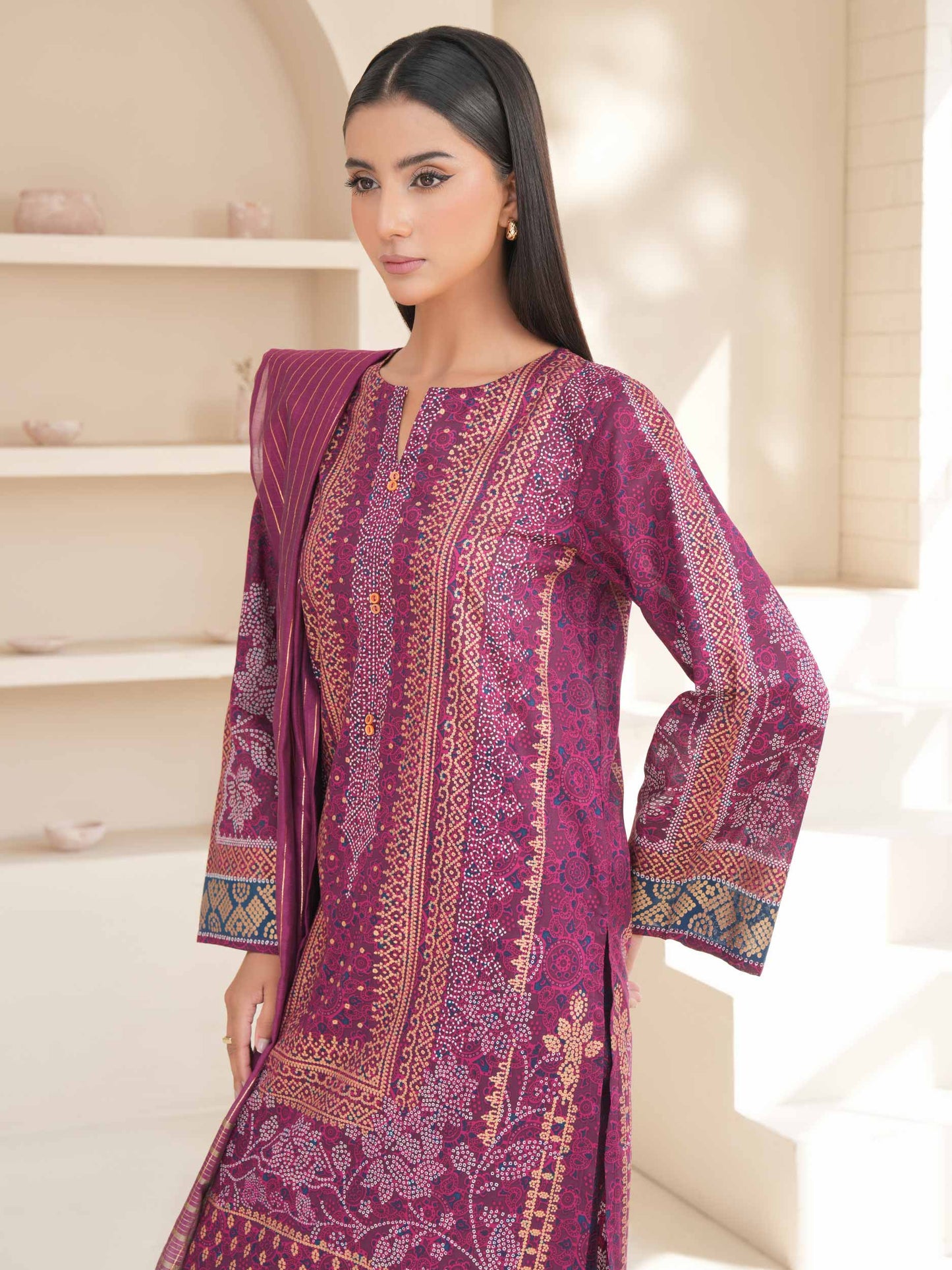 3 Piece Lawn Suit-Paste Print (Unstitched)