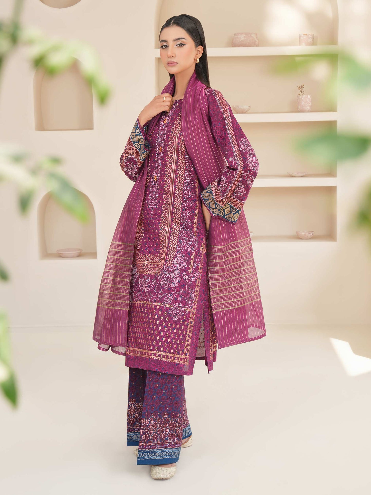 3 Piece Lawn Suit-Paste Print (Unstitched)