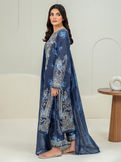 3 Piece Lawn Suit-Paste Print (Unstitched)