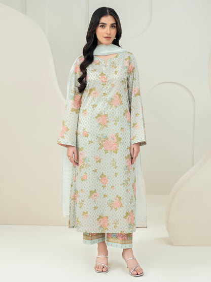 3 Piece Lawn Suit-Paste Print (Unstitched)