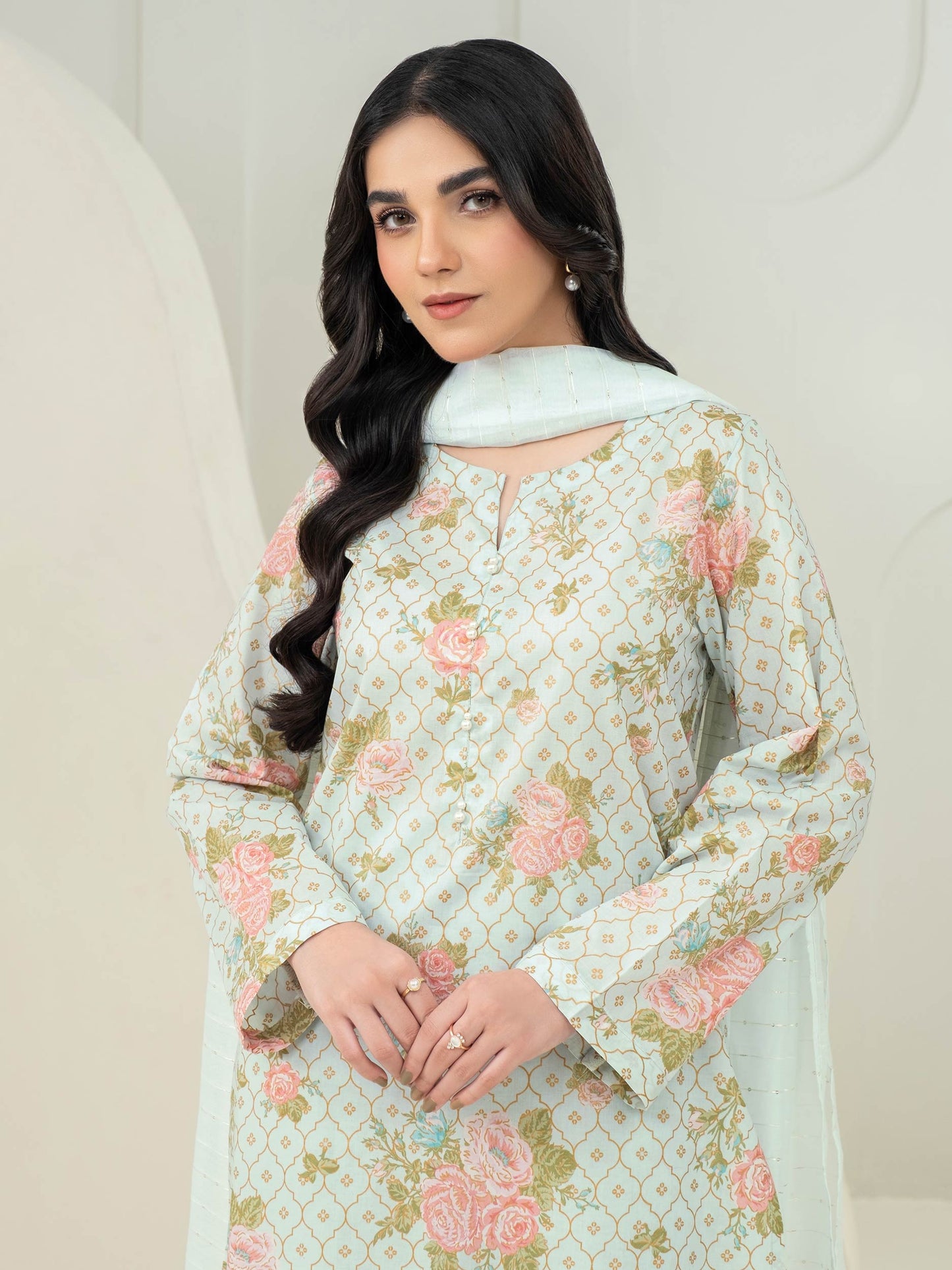 3 Piece Lawn Suit-Paste Print (Unstitched)