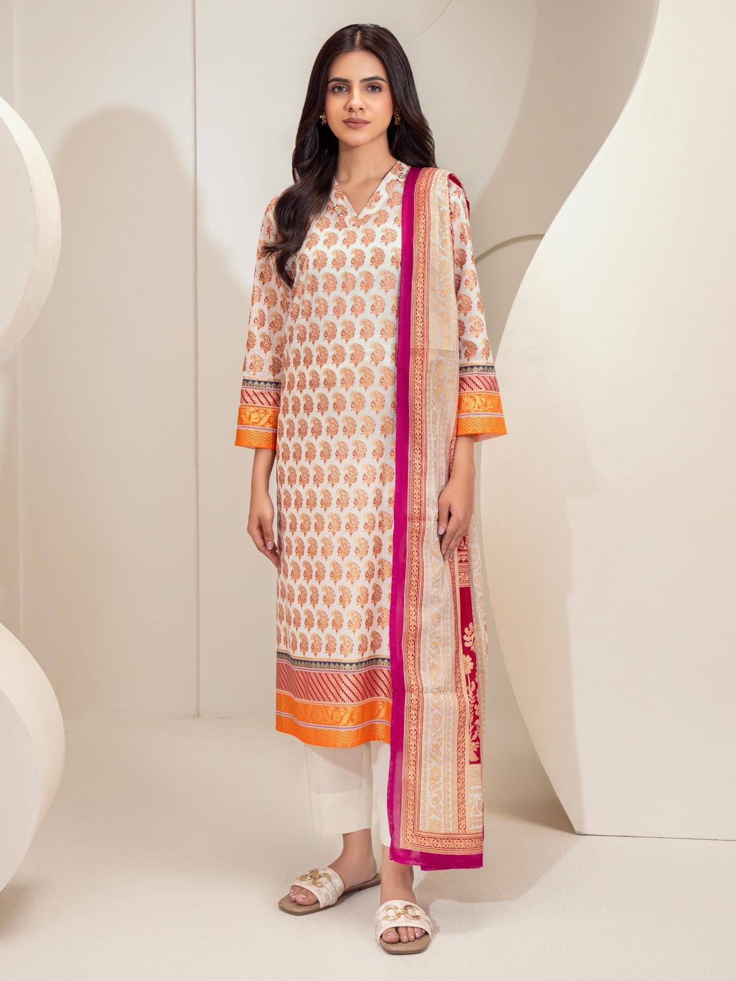 2 Piece Lawn Suit-Paste Print (Unstitched)